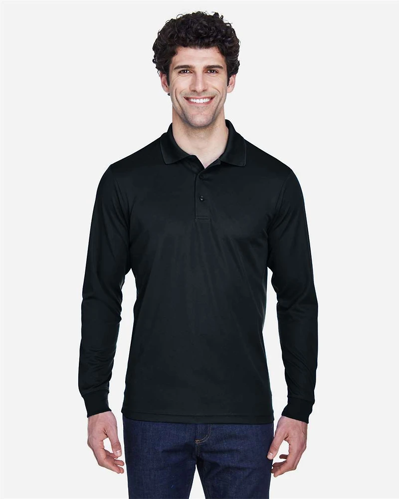 Men's Pinnacle Performance Long Sleeve Piqué Polo | T-Shirt Time