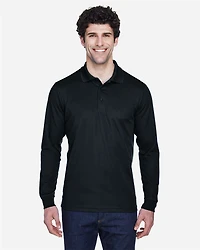 Men's Pinnacle Performance Long Sleeve Piqué Polo | T-Shirt Time