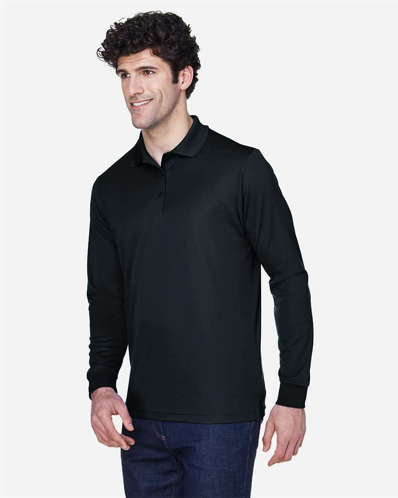Men's Pinnacle Performance Long Sleeve Piqué Polo | T-Shirt Time