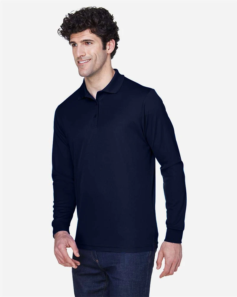 Men's Pinnacle Performance Long Sleeve Piqué Polo | T-Shirt Time