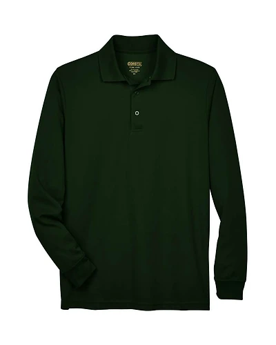 Men's Pinnacle Performance Long Sleeve Piqué Polo | T-Shirt Time