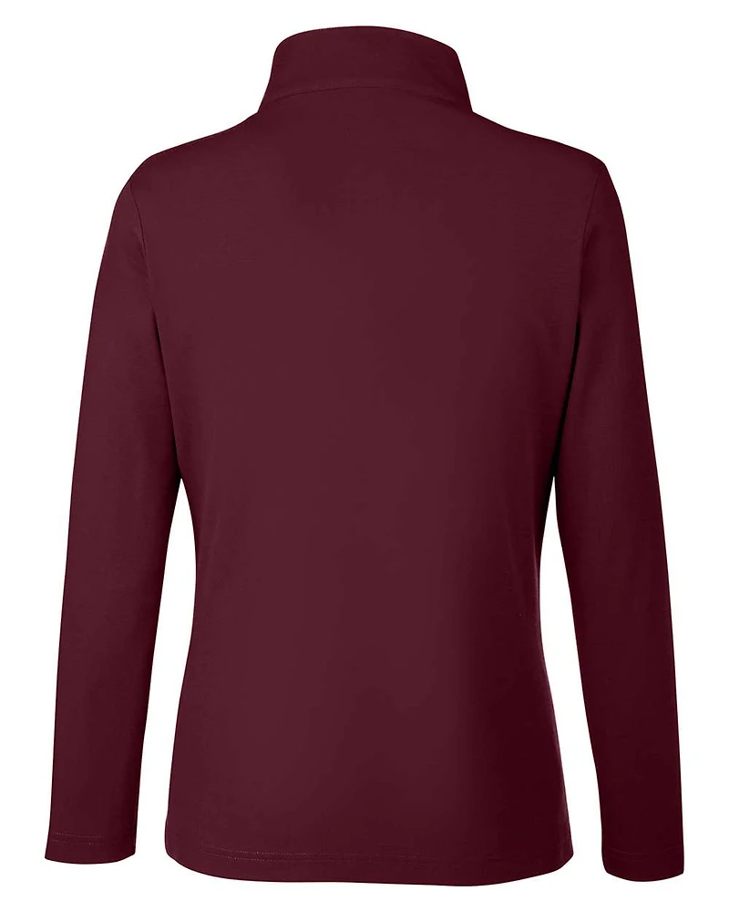 Pull piqué ChromaSoft™ Fusion pour femmes à fermeture éclair un quart