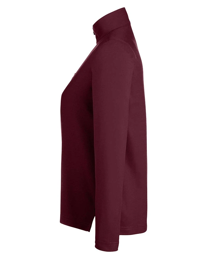 Pull piqué ChromaSoft™ Fusion pour femmes à fermeture éclair un quart