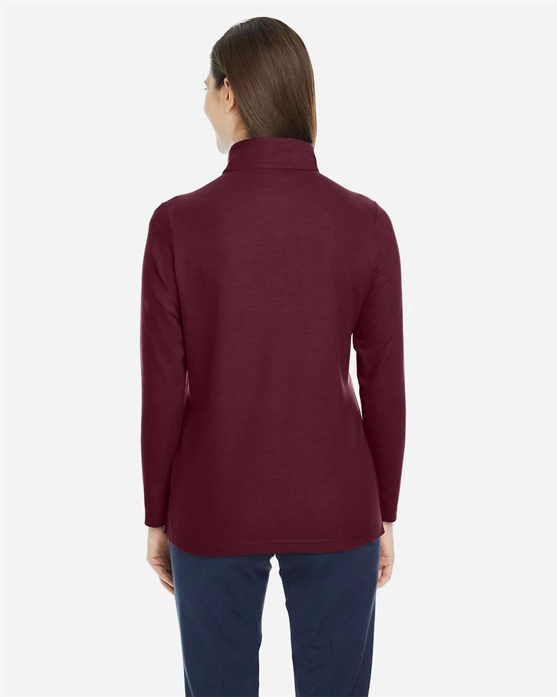 Pull piqué ChromaSoft™ Fusion pour femmes à fermeture éclair un quart