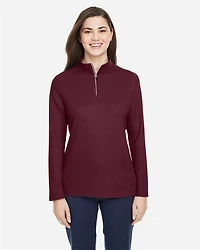 Pull piqué ChromaSoft™ Fusion pour femmes à fermeture éclair un quart