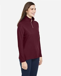 Pull piqué ChromaSoft™ Fusion pour femmes à fermeture éclair un quart