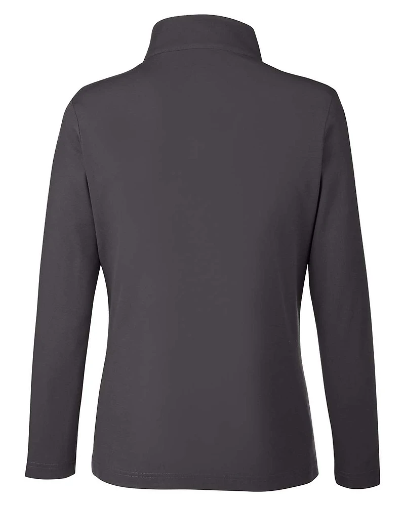 Pull piqué ChromaSoft™ Fusion pour femmes à fermeture éclair un quart