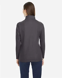 Pull piqué ChromaSoft™ Fusion pour femmes à fermeture éclair un quart