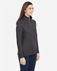 Pull piqué ChromaSoft™ Fusion pour femmes à fermeture éclair un quart