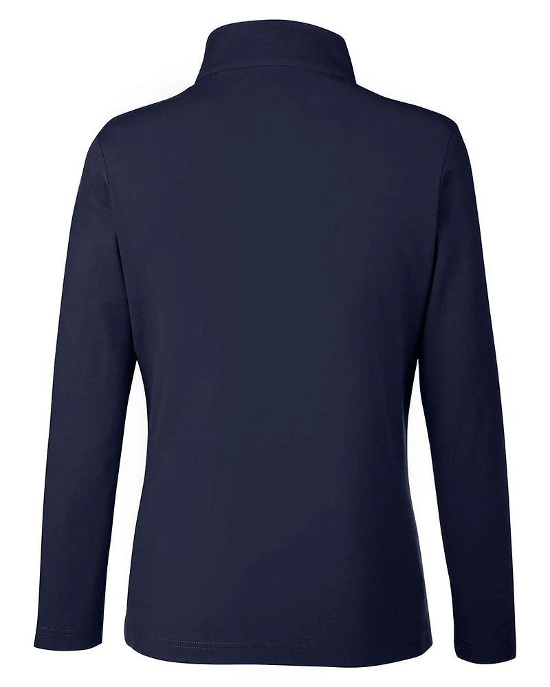 Pull piqué ChromaSoft™ Fusion pour femmes à fermeture éclair un quart