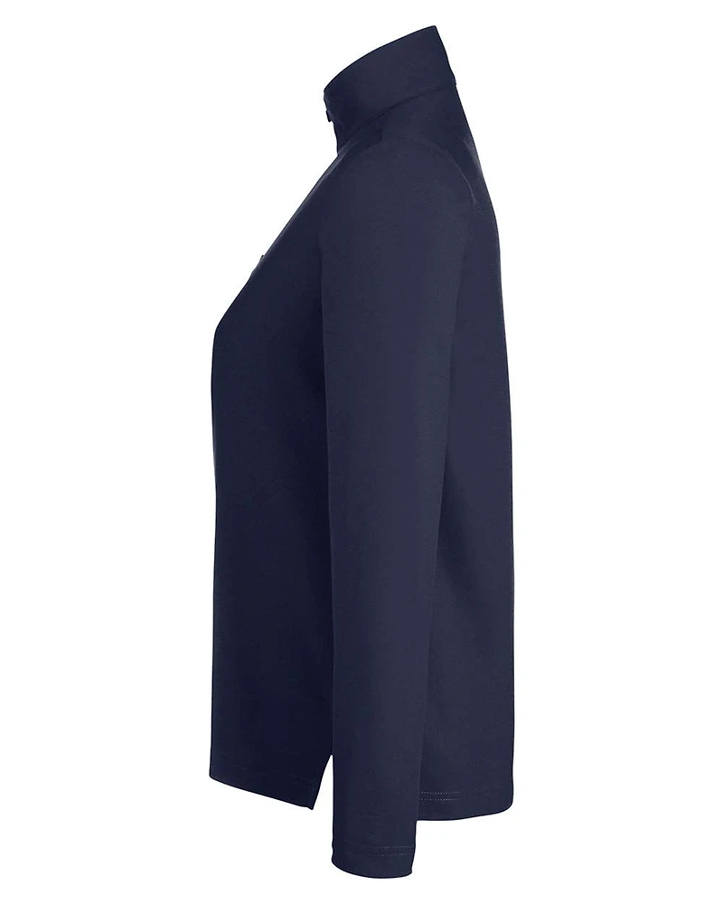 Pull piqué ChromaSoft™ Fusion pour femmes à fermeture éclair un quart