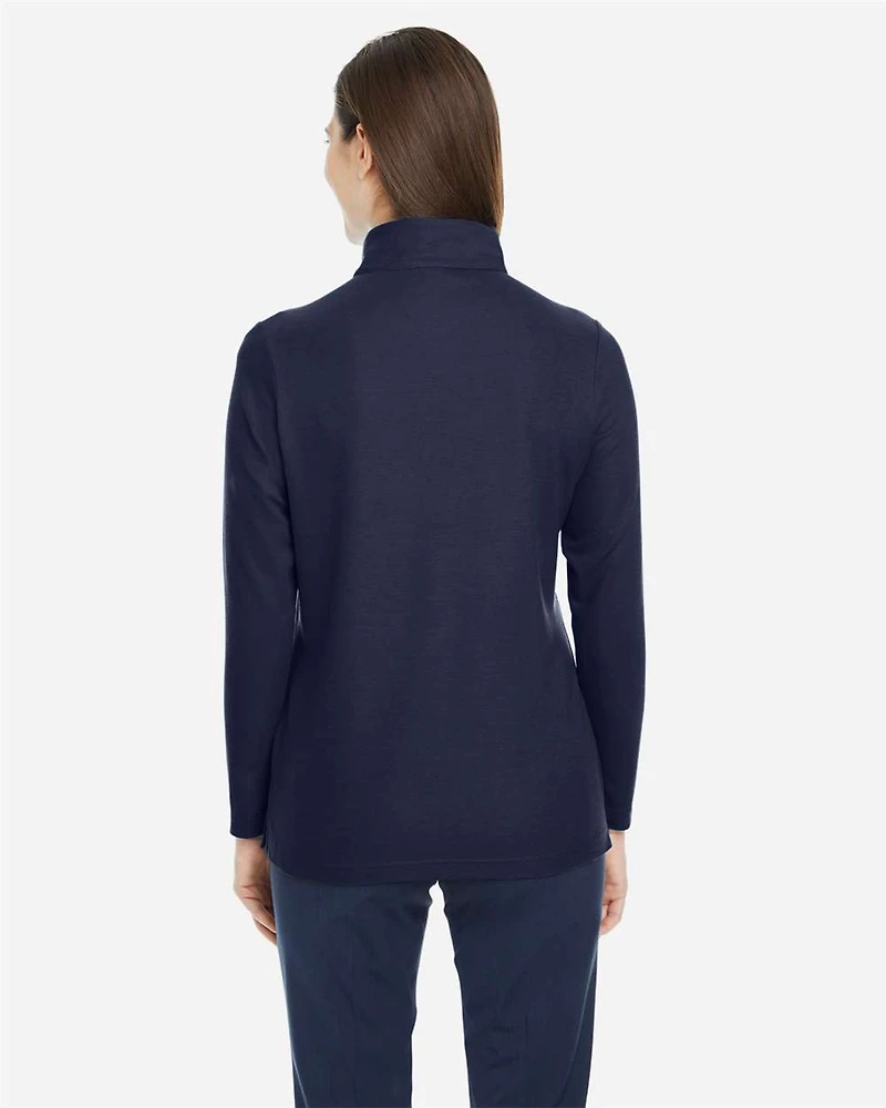 Pull piqué ChromaSoft™ Fusion pour femmes à fermeture éclair un quart