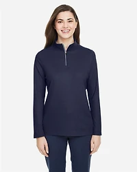Pull piqué ChromaSoft™ Fusion pour femmes à fermeture éclair un quart