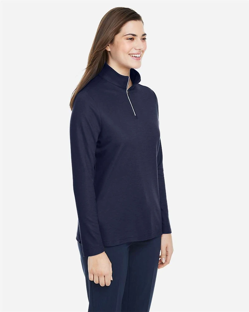 Pull piqué ChromaSoft™ Fusion pour femmes à fermeture éclair un quart