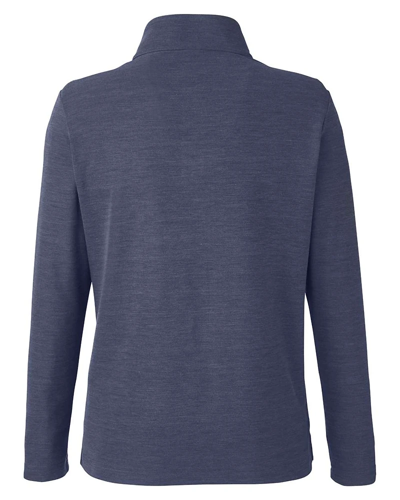 Pull piqué ChromaSoft™ Fusion pour femmes à fermeture éclair un quart