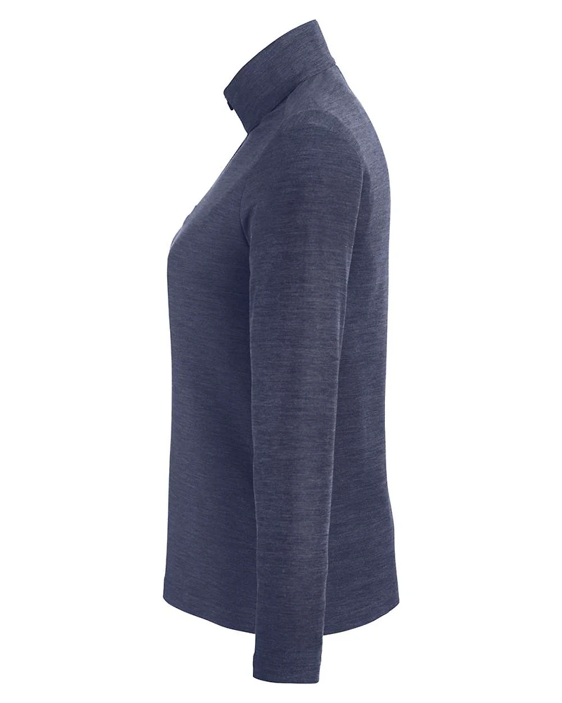 Pull piqué ChromaSoft™ Fusion pour femmes à fermeture éclair un quart