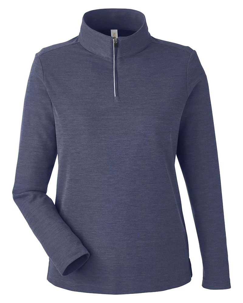 Pull piqué ChromaSoft™ Fusion pour femmes à fermeture éclair un quart