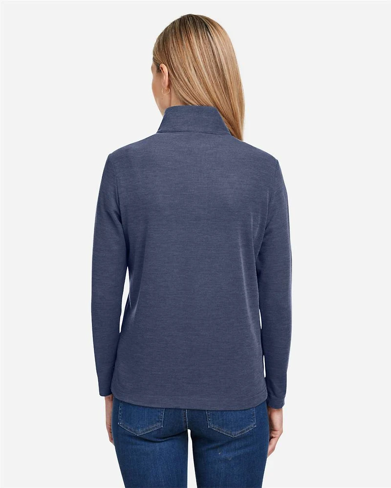 Pull piqué ChromaSoft™ Fusion pour femmes à fermeture éclair un quart