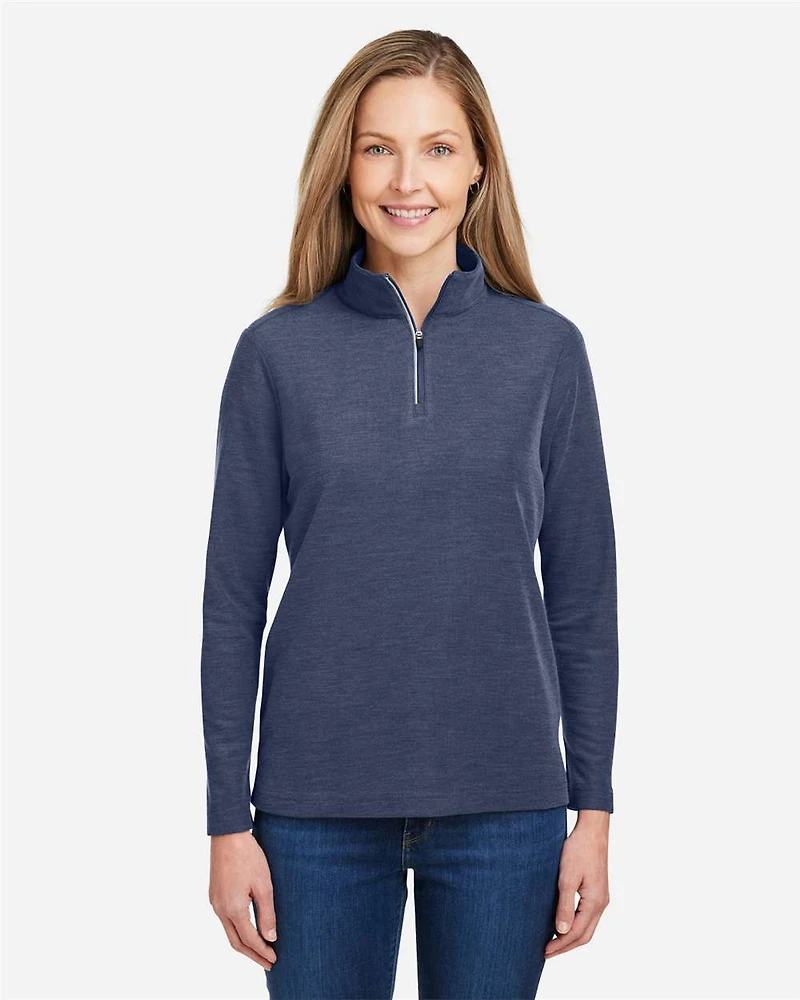 Pull piqué ChromaSoft™ Fusion pour femmes à fermeture éclair un quart