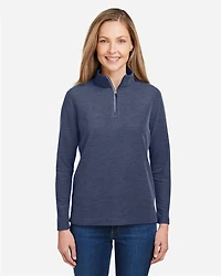 Pull piqué ChromaSoft™ Fusion pour femmes à fermeture éclair un quart