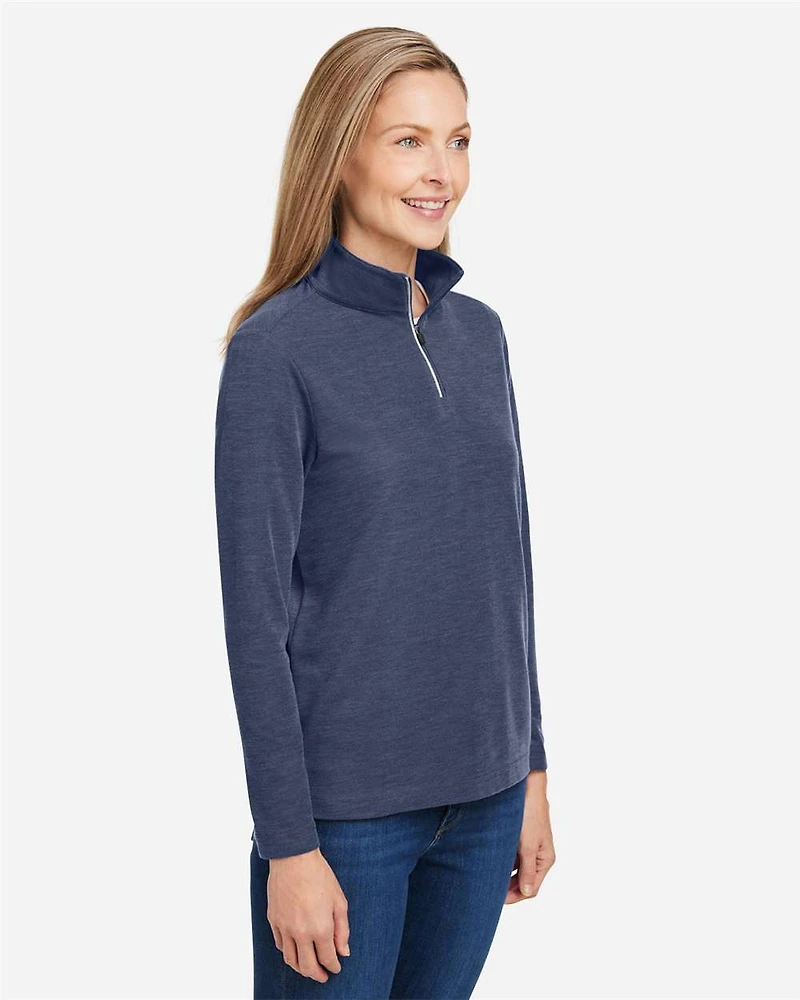 Pull piqué ChromaSoft™ Fusion pour femmes à fermeture éclair un quart