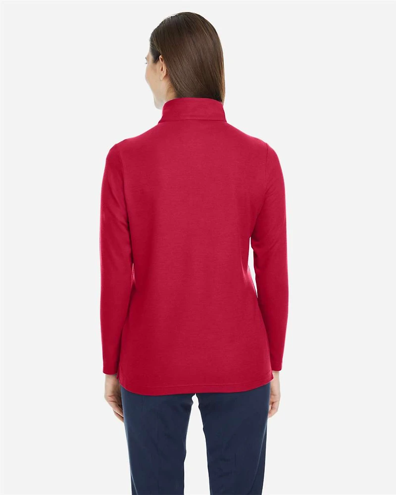 Pull piqué ChromaSoft™ Fusion pour femmes à fermeture éclair un quart