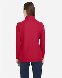Pull piqué ChromaSoft™ Fusion pour femmes à fermeture éclair un quart