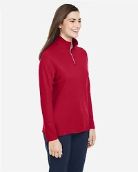 Pull piqué ChromaSoft™ Fusion pour femmes à fermeture éclair un quart