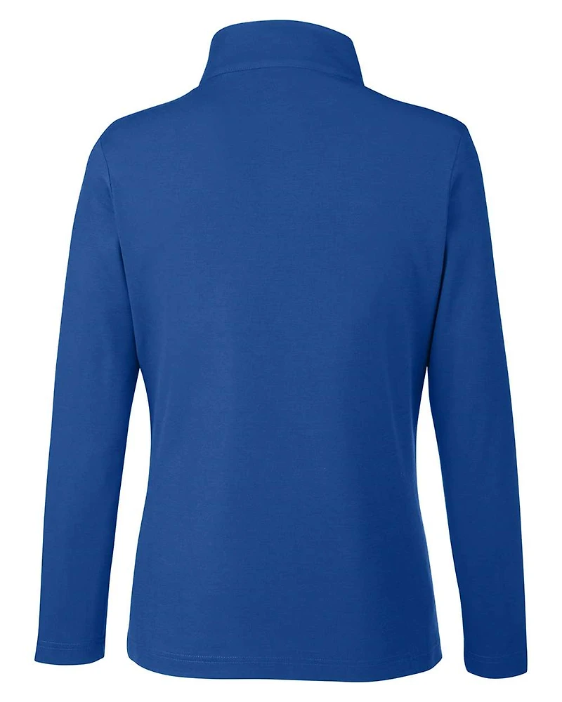 Pull piqué ChromaSoft™ Fusion pour femmes à fermeture éclair un quart