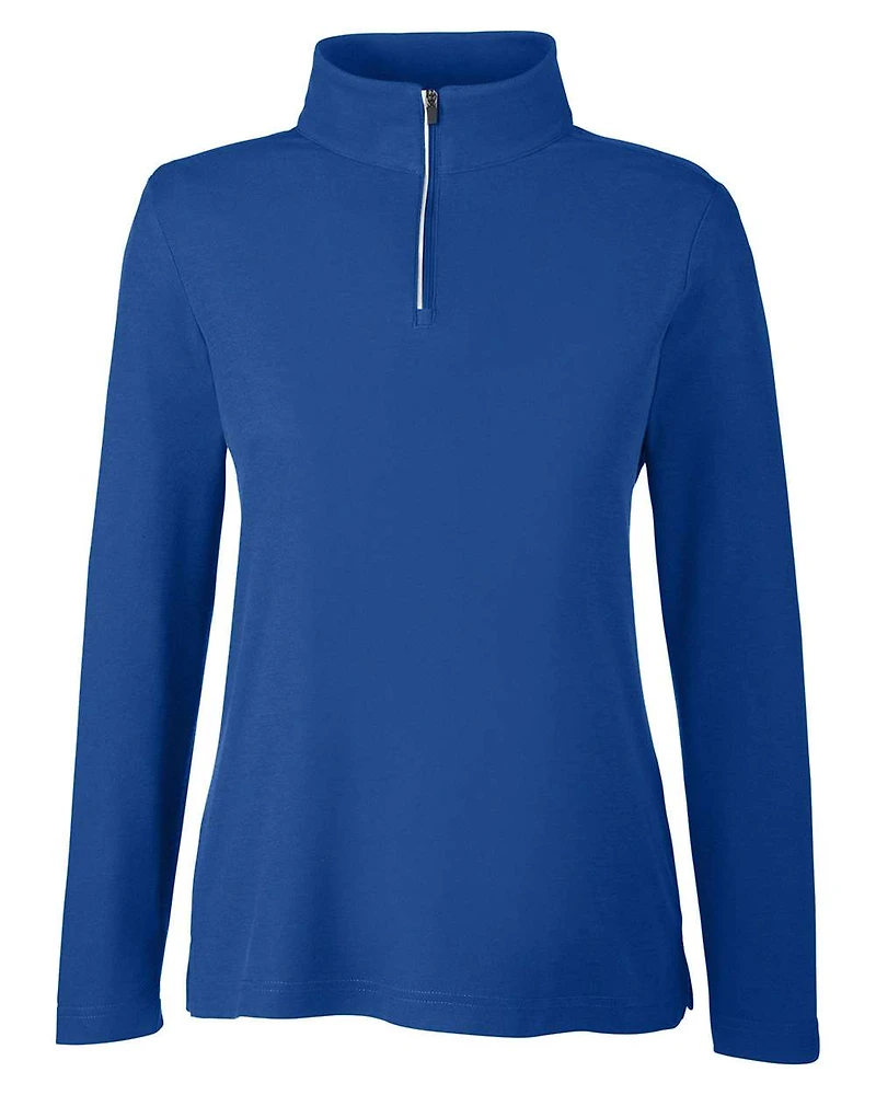 Pull piqué ChromaSoft™ Fusion pour femmes à fermeture éclair un quart