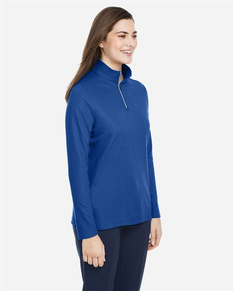 Pull piqué ChromaSoft™ Fusion pour femmes à fermeture éclair un quart