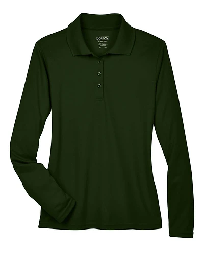 Women's Pinnacle Performance Long Sleeve Piqué Polo | T-Shirt Time