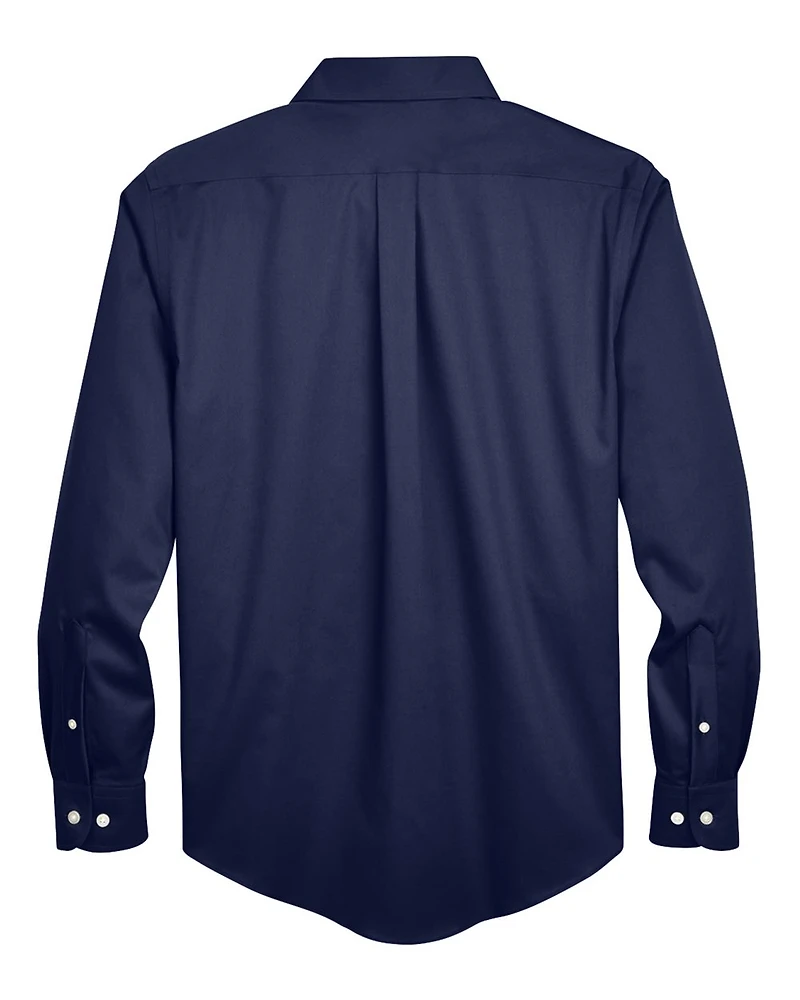 Men's Crown Collection® Solid Stretch Twill Woven Dress Shirt | T-Shirt Time