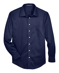 Men's Crown Collection® Solid Stretch Twill Woven Dress Shirt | T-Shirt Time