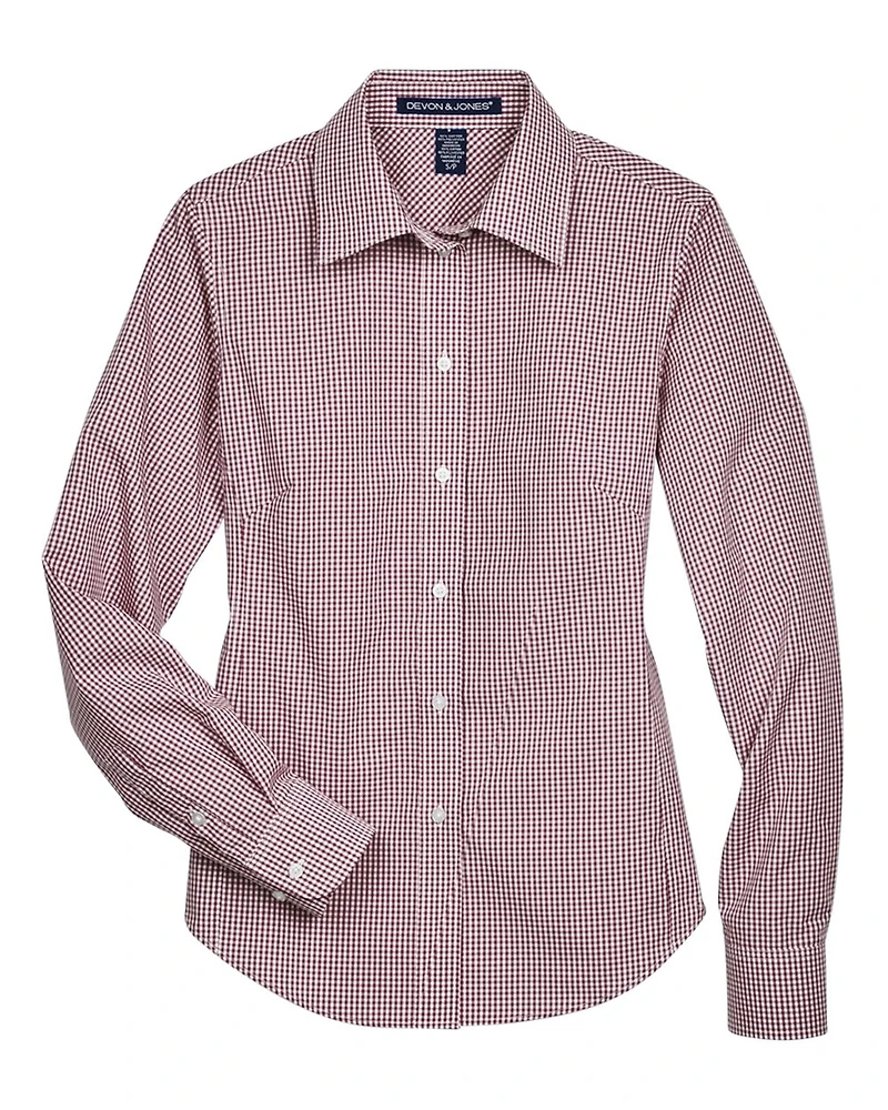 Women's Crown Collection® Gingham Check Woven Dress Shirt | T-Shirt Time