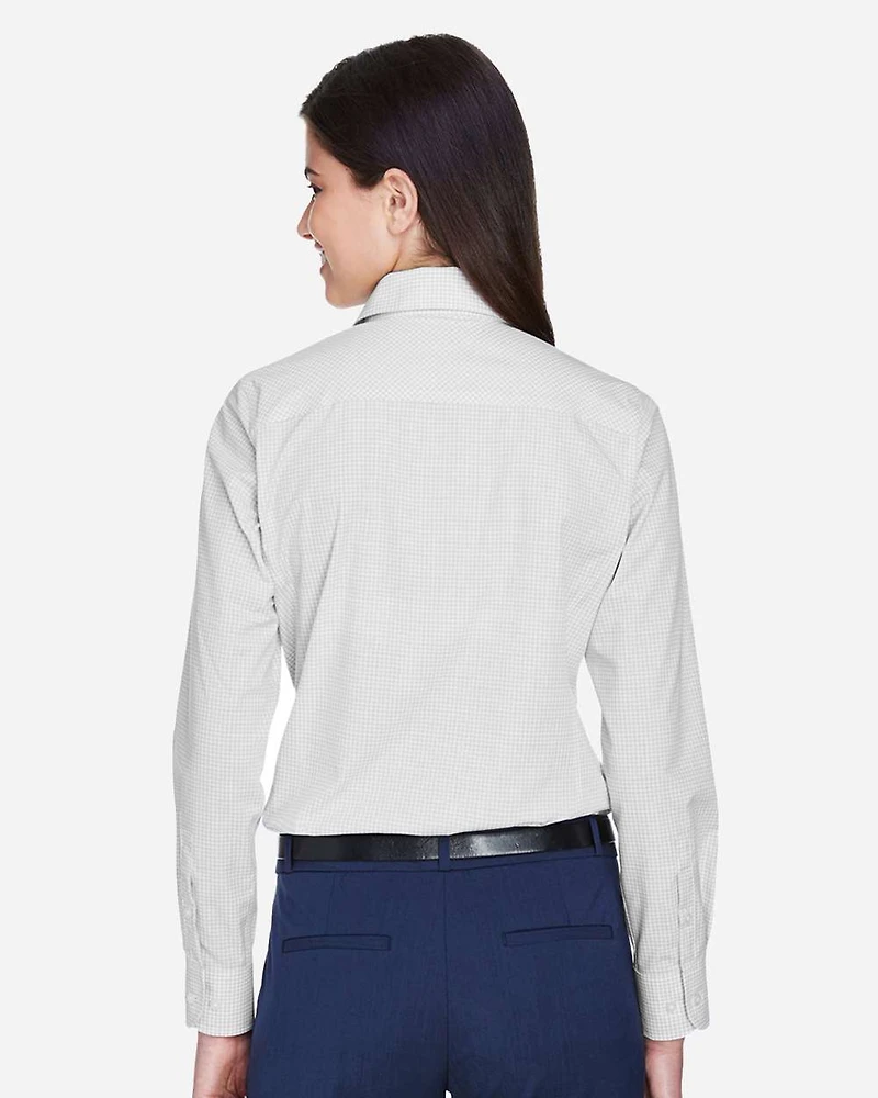 Chemise tissée à carreaux Gingham de la Collection Crown pour femmes