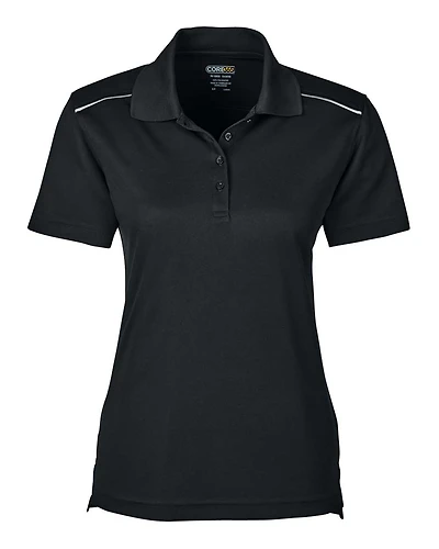 Women's Radiant Performance Piqué Polo with Reflective Piping | T-Shirt Time