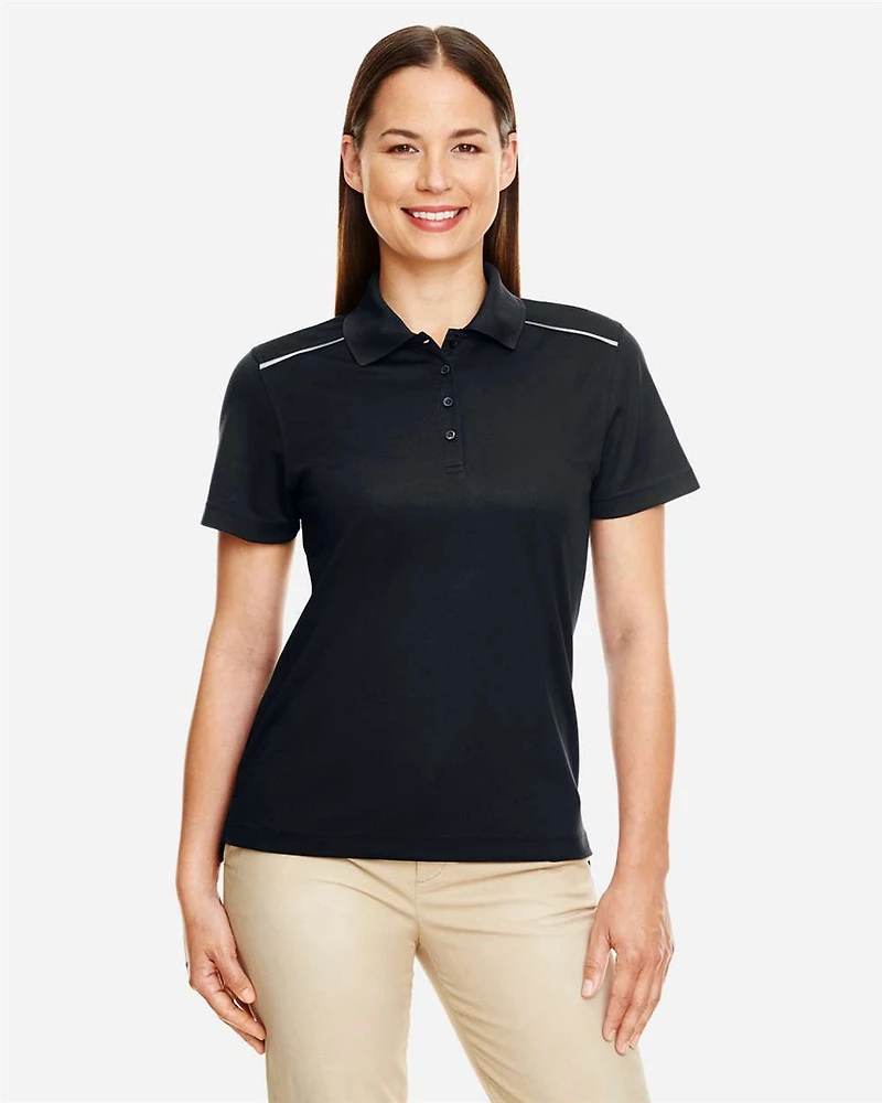 Women's Radiant Performance Piqué Polo with Reflective Piping | T-Shirt Time