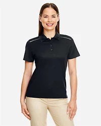 Women's Radiant Performance Piqué Polo with Reflective Piping | T-Shirt Time