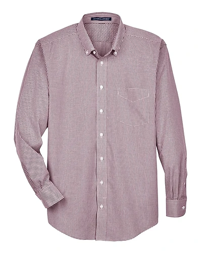 Men's Crown Collection® Gingham Check Woven Dress Shirt | T-Shirt Time