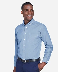 Men's Crown Collection® Gingham Check Woven Dress Shirt | T-Shirt Time