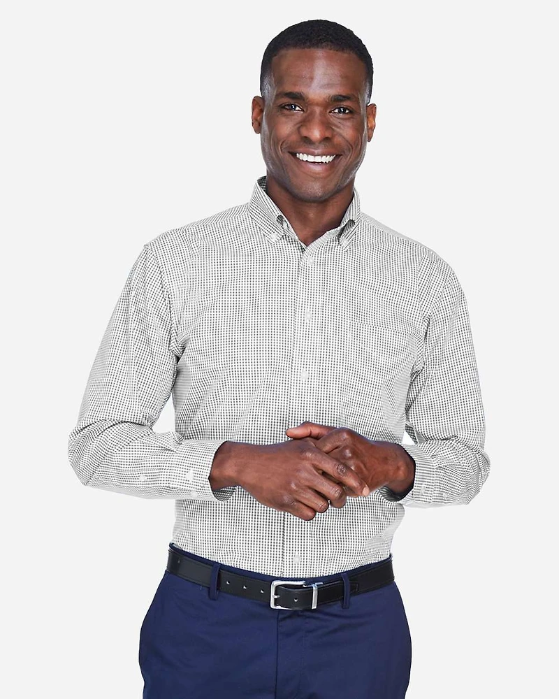 Chemise tissée à carreaux Gingham de la collection Crown pour hommes | T-Shirt Time