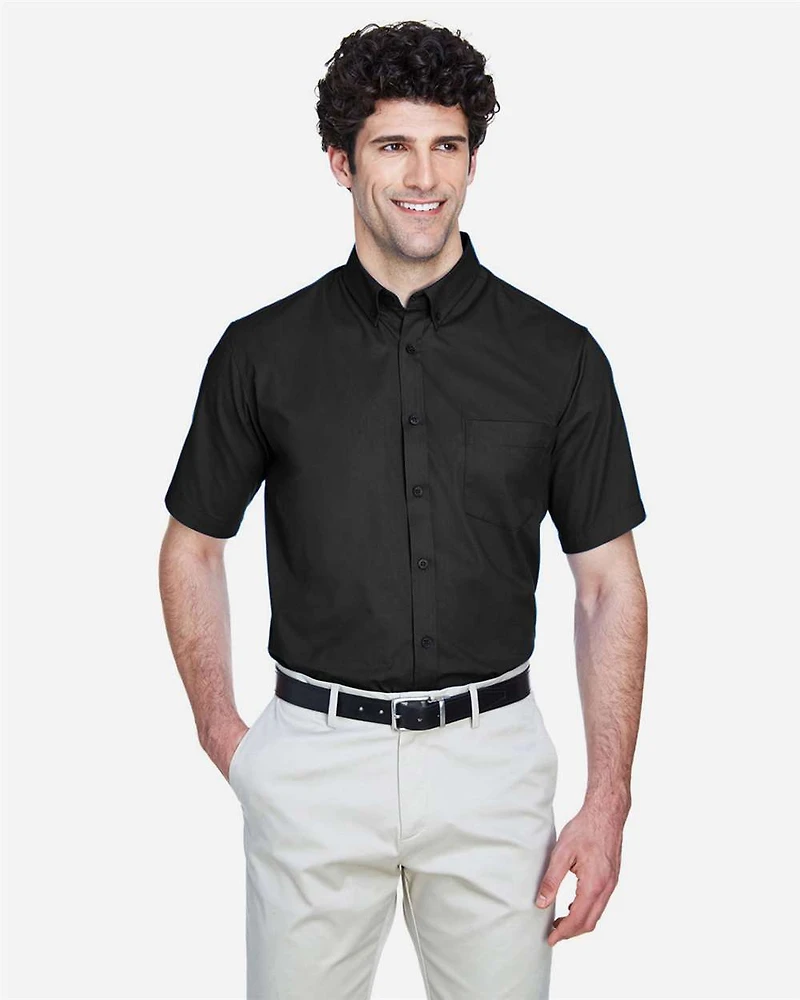 Men's Optimum Short Sleeve Twill Dress Shirt | T-Shirt Time