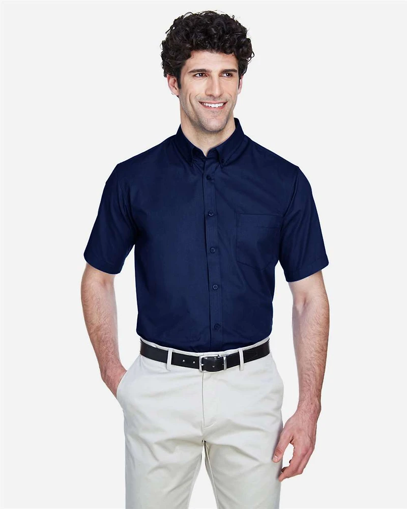 Men's Optimum Short Sleeve Twill Dress Shirt | T-Shirt Time