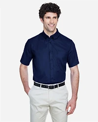 Men's Optimum Short Sleeve Twill Dress Shirt | T-Shirt Time