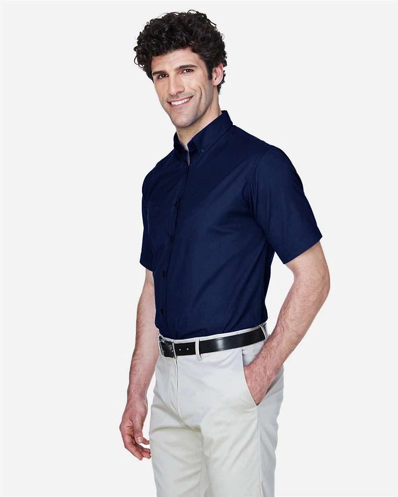 Men's Optimum Short Sleeve Twill Dress Shirt | T-Shirt Time