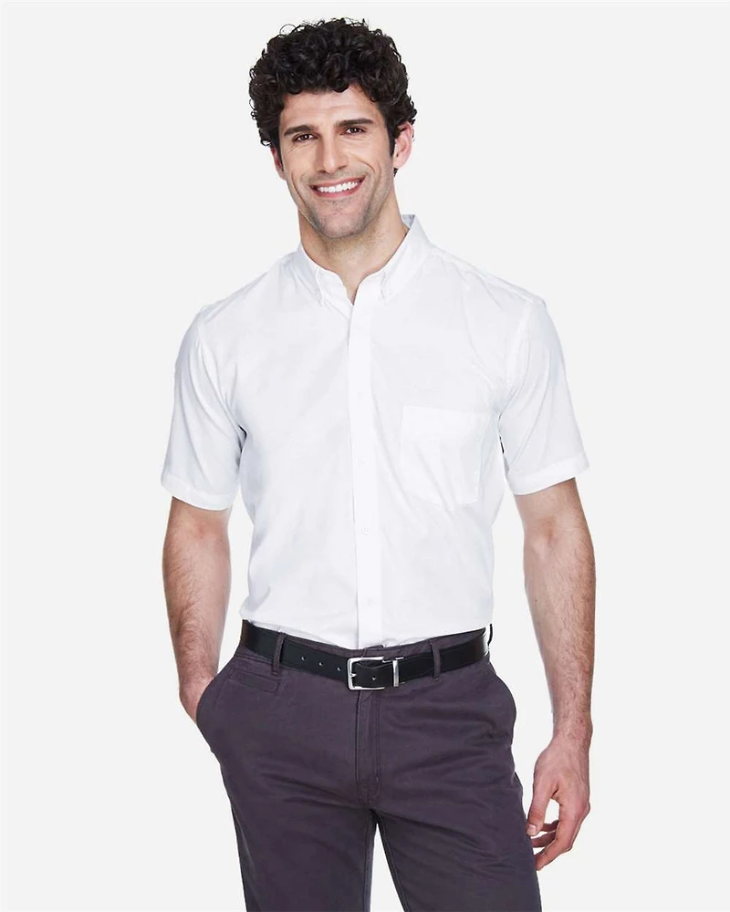 Men's Optimum Short Sleeve Twill Dress Shirt | T-Shirt Time