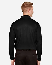 Men's CrownLux Performance® Plaited Long Sleeve Polo | T-Shirt Time