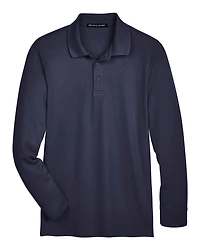 Men's CrownLux Performance® Plaited Long Sleeve Polo | T-Shirt Time