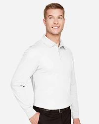Polo à manches longues plissé CrownLux Performance pour homme | T-Shirt Time